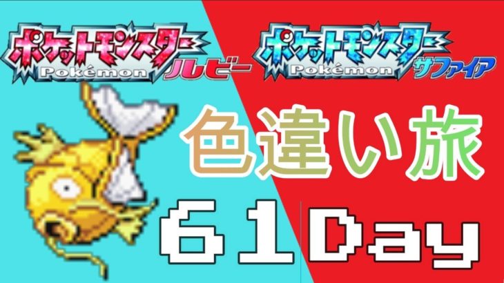 【ポケモン配信】色違いのみで殿堂入り目指す！～ルビサファ61日目～