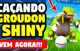 🔴 Pegando Groudon SHINY LENDARIO Pokemon Go! Passe GRATIS AGORA