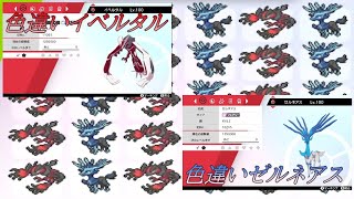 【ポケモン剣盾】色違いゼルネアス＆イベルタル交換配布【ライブ】