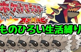 【ものひろい生活】ポケットモンスター オメガルビー ジグザグマッスグマ縛り #2 【生放送】