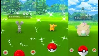 Pokemon Go Shiny Bunnelby & Flower Chansey✓-Pikachu Hunt