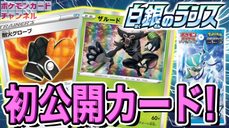 【初公開】草ポケモンを山札から呼び寄せるザルード＆炎対策の耐火グローブ登場！【白銀のランス/ポケカ】