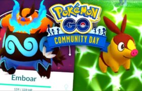 Shiny Tepig Community Day in Pokemon GO // x3 Catch Stardust // Is Blast Burn Emboar good?