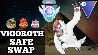 5-0 TRYING OUT VIGOROTH SAFE SWAP | Pokemon Go Battle GREAT LEAGUE PvP