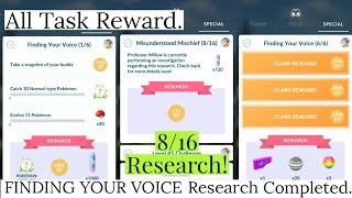 Finding Your Voice Pokemon Go Special Research | Pokemon Go Event | Misunderstood Mischief 8/16