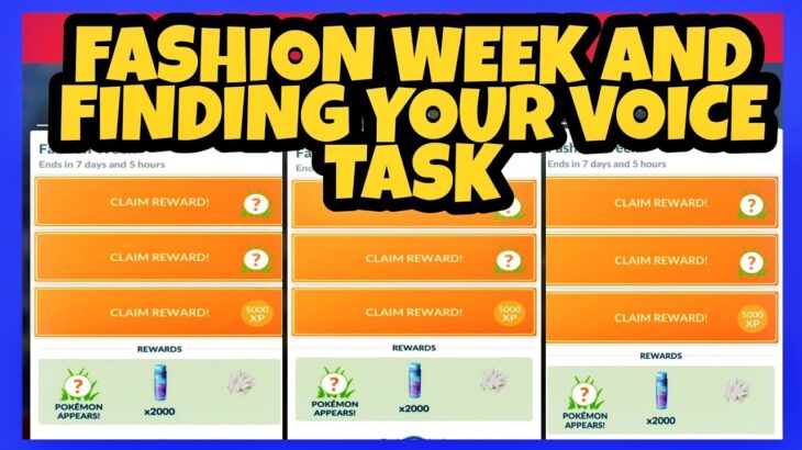 Finding Your Voice Task Pokemon go | Fashion week research task | 8/16 Misunderstood Mischief Task