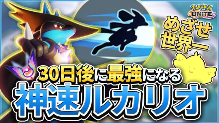 30日後に最強になる”しんそく型ルカリオ”！最高難易度ポケモンを学んでソロランクを駆け上がれ！！【ポケモンユナイト】