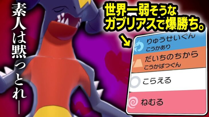 素人にコレの良さは分からない。”玄人向けガブリアス”で試合を破壊します。【ポケモン剣盾】