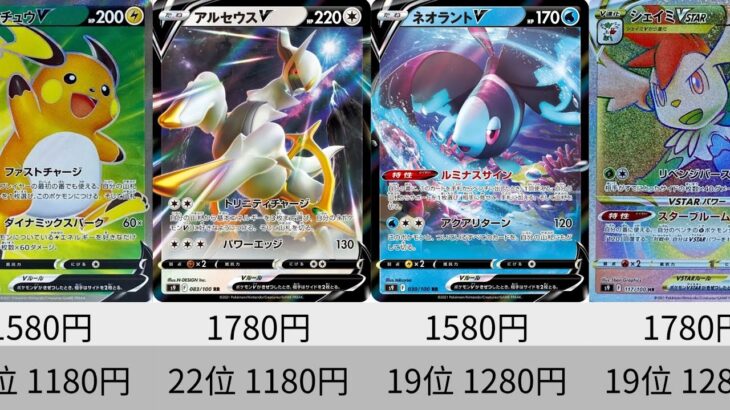 【ポケカ】下がり続ける！発売一日後朝！スターバース全種！販売価格ランキング！【Pokemon TCG】BRILLIANT STARS market price.