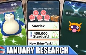 SHINY SNORLAX! *JANUARY RESEARCH TASKS* – SHINY SHELLDER STARDUST | Pokémon GO