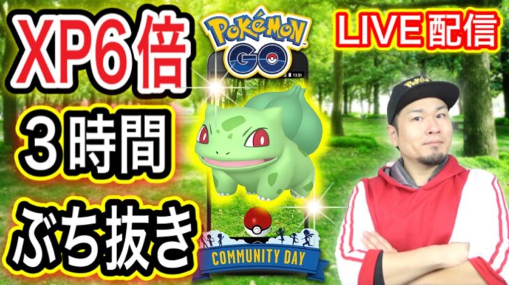 XP6倍GOGOな復刻フシギダネコミュデイ！今日TL上がります配信【ポケモンGO】