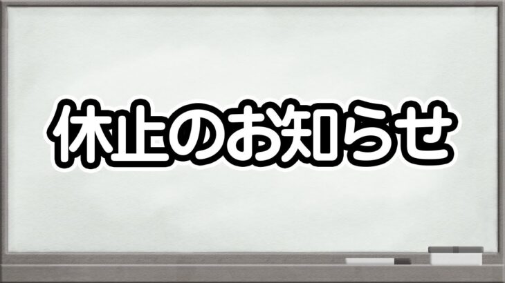 【お知らせ】当チャンネルの動画投稿を休止させて頂くことになりました。短い間でしたが、応援頂きありがとうございました。