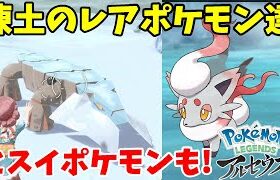 ヒスイ姿のポケモンも！図鑑完成にも助かるレアポケモンのいる場所！純白の凍土編【ポケモンレジェンズアルセウス】