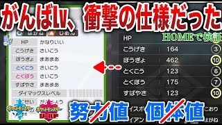 【9世代システム？】皆が勘違いしていた？”がんばレベル”＝『努力値or個体値』どっちに反映されるの？！っていう検証【ポケモンHOME/レジェンズアルセウス】