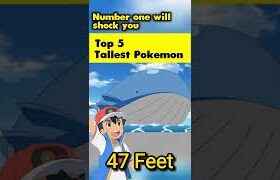 Number 1 Will shock you | Top 5 Tallest Pokemon #pokemon #shorts