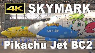 [4K] SKYMARK “Pikachu Jet BC2” – Tokyo Haneda, Okinawa Naha / ポケモン ピカチュウジェット 羽田空港 那覇空港