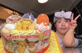 深夜1時にポケモンアイスケーキホール食い🍨🎂💓