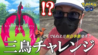 【ポケモンGO】伝説回！初登場ガラルファイヤーvs金沢の傾奇者！初遭遇の瞬間をカメラに収める三鳥チャレンジで魅せる超絶大興奮スペシャル！【17回目の挑戦】