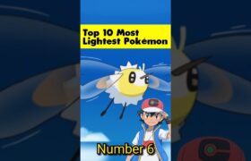 Top 10 Most Lightest Pokémon #shorts #pokemon