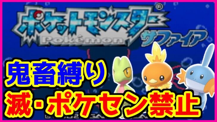 【鬼畜縛り】滅・ポケモンセンター禁止マラソン～ホウエン編#12【ポケモンRSE】