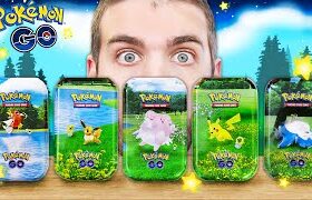 APRO 5 NUOVE MINI TIN POKEMON GO! – Pokemon TCG Mini Tin Pikachu, Eevee, Magikarp, Snorlax e Blissey