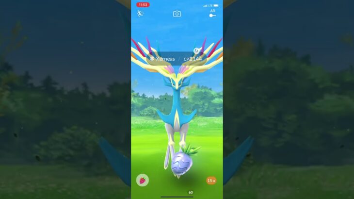 ✨Shiny Xerneas in Pokemon Go! ✨#pokemon #pokemongo #shorts #youtubeshorts