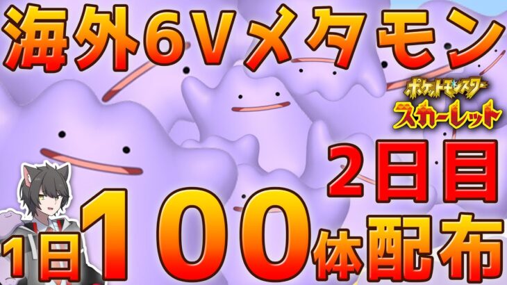 【ポケモンスカーレット】海外6Vメタモン1日100体配布！2日目