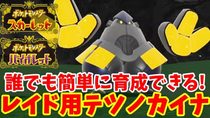 【ポケモンSV】簡単にできる！レイド用テツノカイナの育成方法！【ポケモンスカーレットバイオレット】