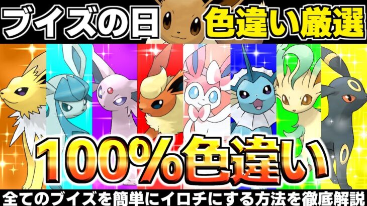 【ポケモンSV 色違い厳選 】色 イーブイ を楽に大量にゲットして全ブイズを イロチ にする方法  スパイスなし 大量発生 スカーレットバイオレット スカバイ