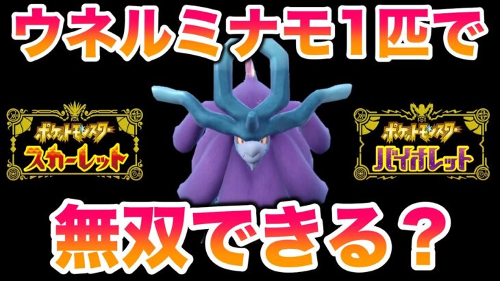 【検証】ウネルミナモ1匹で学校最強大会は無双できる？【ポケモンSV/スカバイ】