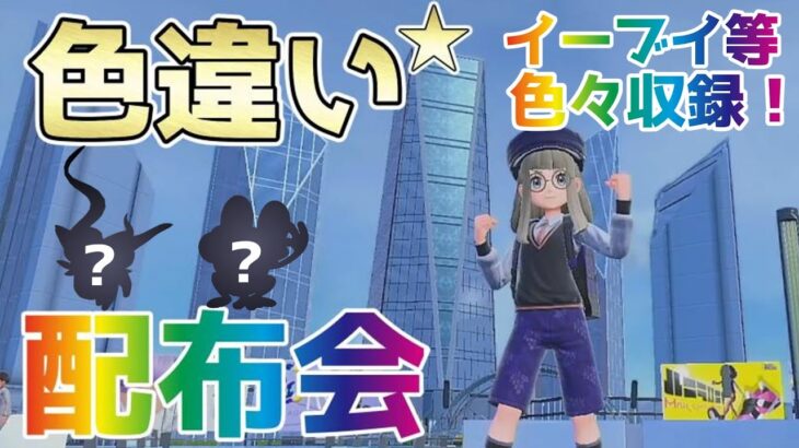 【#ポケモンSV】色違い配布会！イーブイ色違い等多数収録！ラストワンはオシャボ持ち卵孵化！？