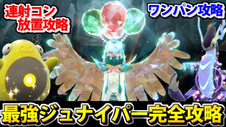 【ポケモンSV】最強ジュナイパーをソロ攻略!!「半放置」と「ワンパン」狙いでやってみた！