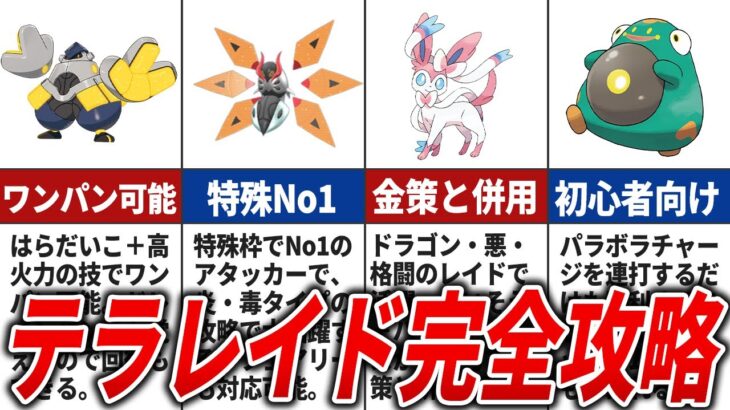 【ポケモンSV】初心者必見！レイド攻略に必須のポケモン10選