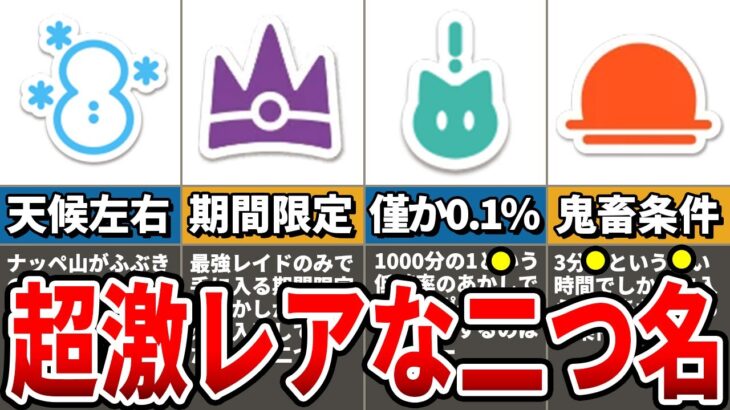 【ポケモンSV】99%入手無理！持ってたら神レベルの激レア「二つ名」7選