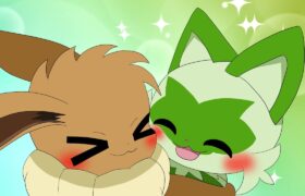 The meeting of Eevee and Sprigatito | Pokémon Animation