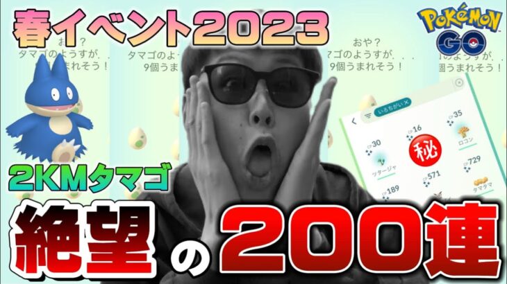 こんな動画は見たことがない！2KMタマゴ200連…。春イベント2023限定色違い・個体値100狙い【ポケモンGO】