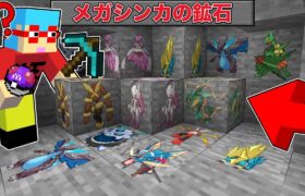 【マイクラ】鉱石から『メガシンカしたポケモン』が出てくる世界でサバイバルしたらチートすぎた！？