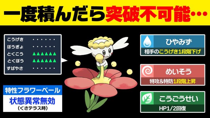 【抽選パ】フラベベを突破できるポケモン0匹説。めいそう、ひやみずで要塞化、状態異常無効と無敵すぎる…　　 #41-2【ポケモンSV/ポケモンスカーレットバイオレット】