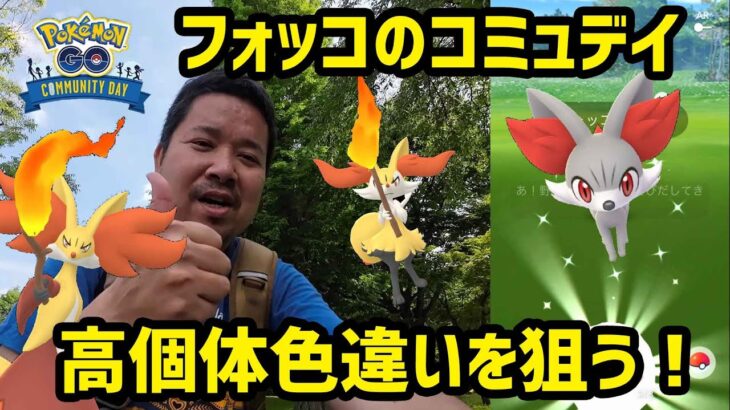 【ポケモンGO】高個体色違いを狙う！＆スマホ日除けアイテム導入 フォッコのコミュニティデイ