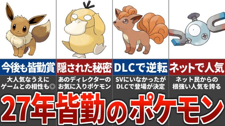 歴代シリーズ皆勤賞の全ポケモンとその衝撃の理由まとめ【初代～第9世代＋ヒスイ】