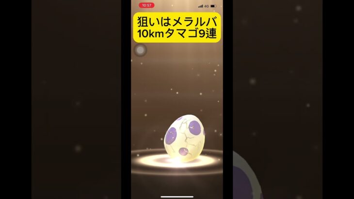 【ポケモンGO】メラルバ狙って10kmタマゴ9連🥚#ポケモンgo #shorts #メラルバ