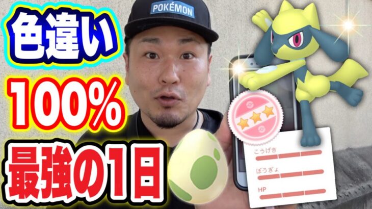 【神引き】色違い！そして100％！激熱！猛暑！リオルふかの日【ポケモンGO】