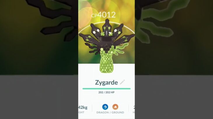 Look at zygarde 50% Form in pokemon go.