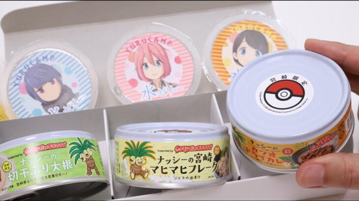 Pokemon Canned Foods and Yurucamp raindrop cake