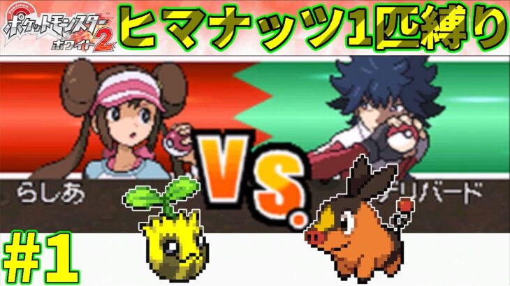 【ゆっくり実況】ポケモン（W2）をヒマナッツ1匹でクリアする　part1【ポケモンBW2】