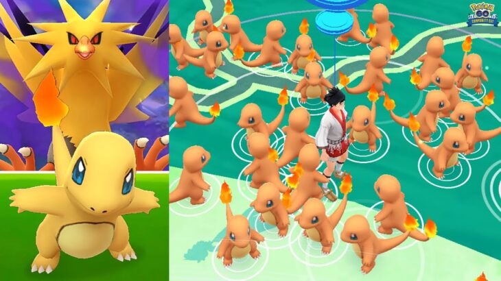 Shadow shiny Zapdos debut in Pokemon GO during Charmander Comm Day Classic!