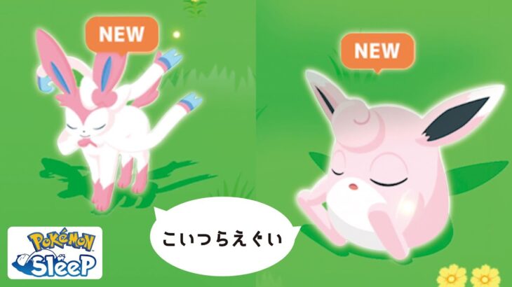 「ニンフィア」と「プクリン」が同時に出現！？【ポケモンスリープ】