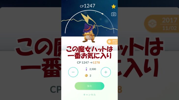 🎃魔女ハットライチュウ個体値100％PL50強化✨ #pokemongo #ポケモンgo #shorts