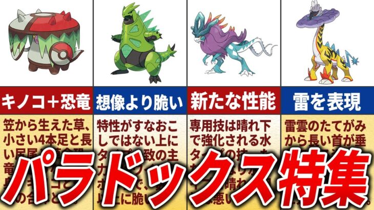 現在確認されている全パラドックスポケモン総まとめ【ポケモンSV】