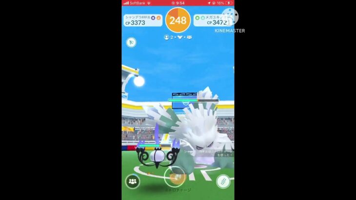 メガユキノオーレイド2人で倒した#ポケモンGO#pokemongo